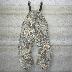 Vintage Advantage Hunting Camo Overalls Baggy Wide Leg Fit Woodland 90s